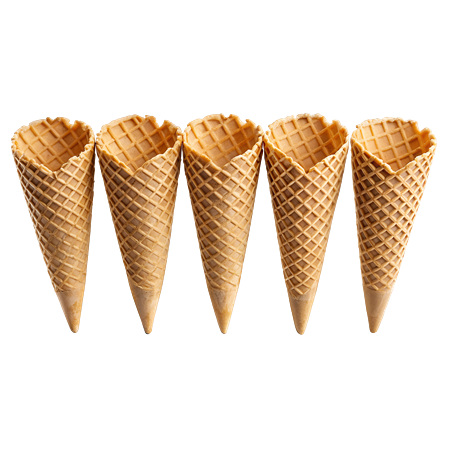 Leere Eiswaffelhörnchen